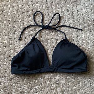 Victoria Secret Triangle Bralette Bikini Top Black Size M
